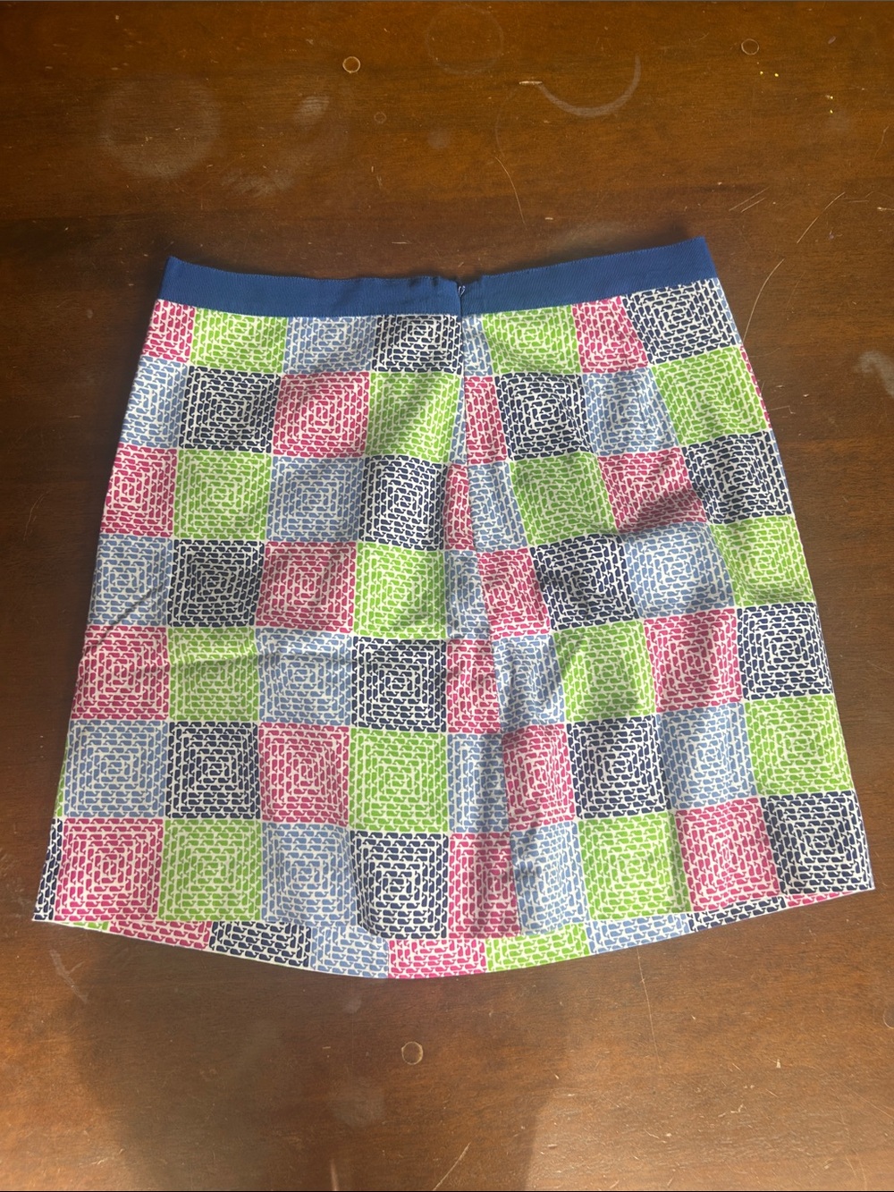 Vineyard Vines Multicolor Checkerboard Mini Skirt - Pink, Green, Blue, Navy